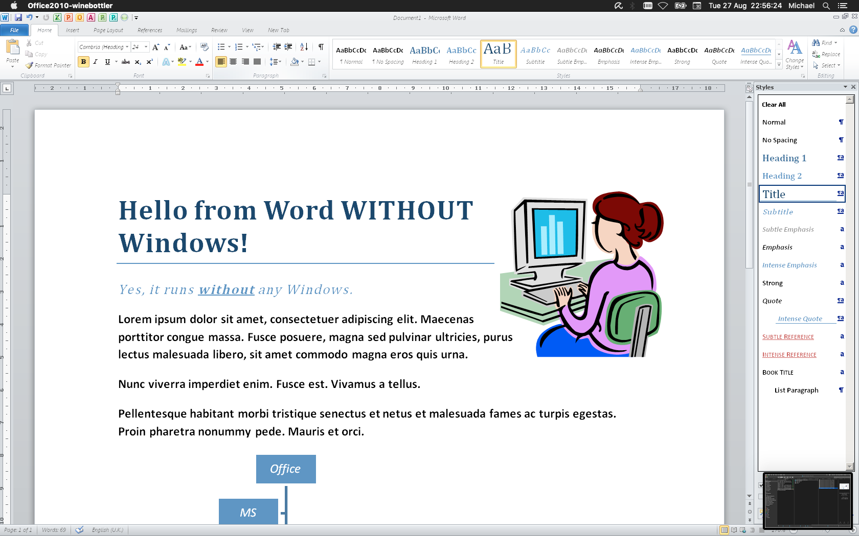 where is my microsoft office 2010 for mac dictionary